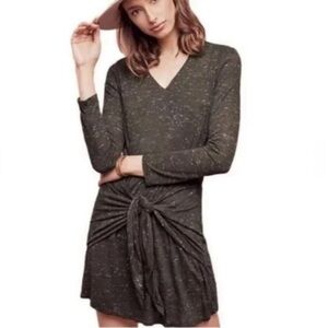 DOLAN (Anthropologie) Women's Small Left Coast Tie Knot Comfy Long Sleeve Dress